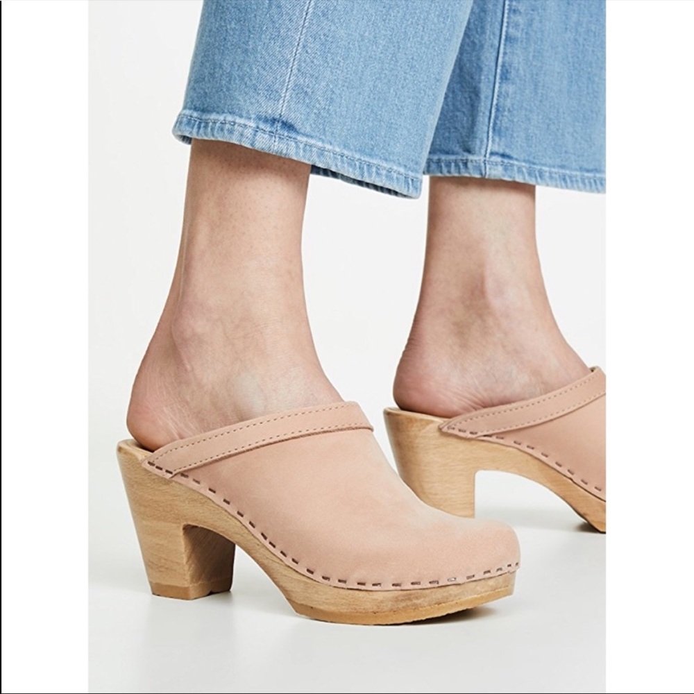 No. 6 Store Pink Heeled Clogs